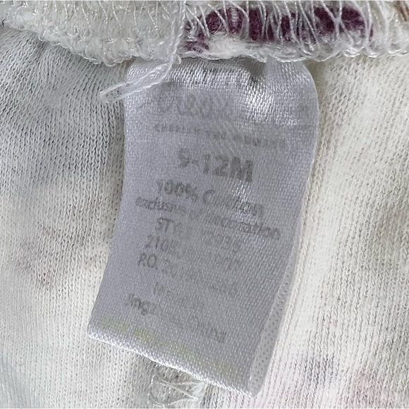 2/$4 Little Treasures 9-12m pink & blue floral print cotton pants - Picture 4 of 4